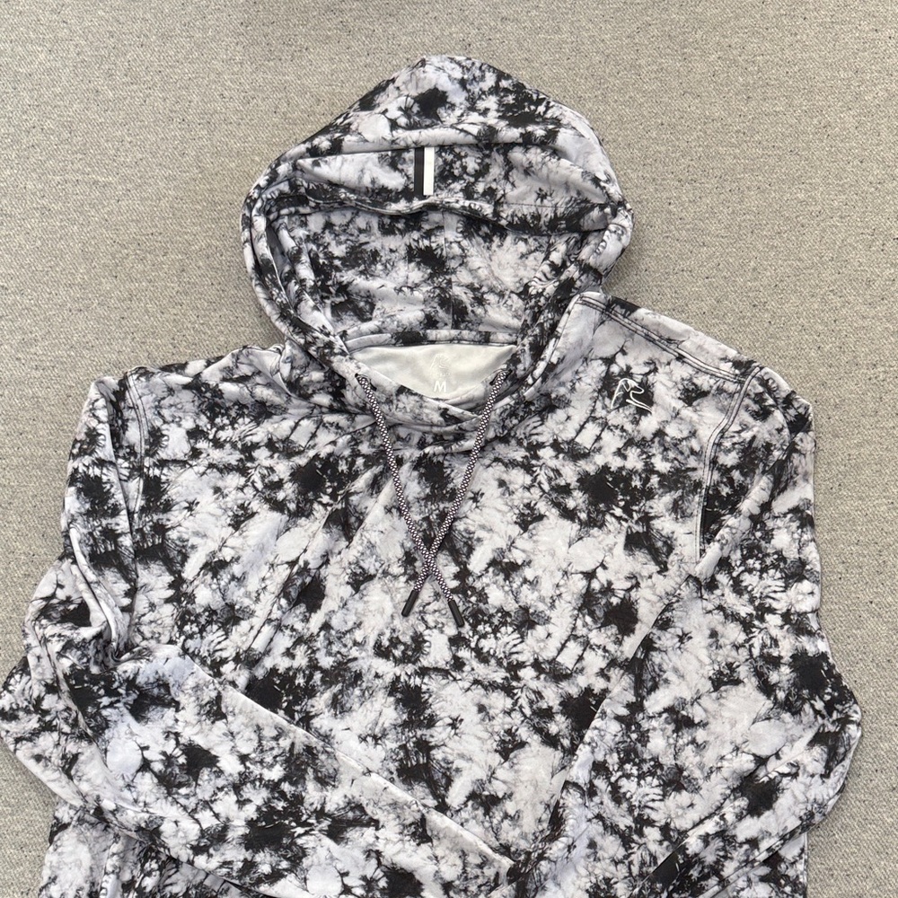 Rhoback Black and White Camo Tie-Dye Hoodie